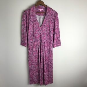 Lilly Pulitzer Pink Faux Wrap Dress